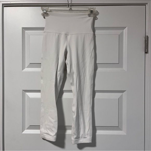 Lululemon Align High Rise White Cropped Leggings EUC Size 2 - Picture 2 of 5